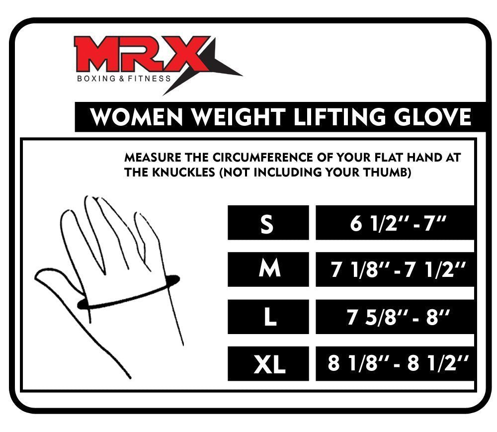 MRX BOXING & FITNESS Weight Lifting/Exercise Grip Gloves for Women, Great for Workouts, Weight Training and More, Sky Blue X-Large