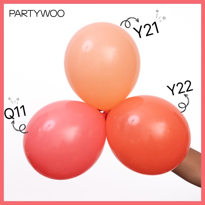 PartyWoo Coral Balloons 50pcs 12 Inch Pastel Red Coral Pink Latex Helium Balloons for Graduation Wedding Anniversary Bachelorette Birthday Princess Summer Watermelon Themed Party Decorations Red-Q11