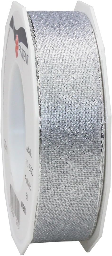 Acetate Vienna Ribbon - 1 Inch x 22 Yards, Solid Silver - Morex 17525/20-631