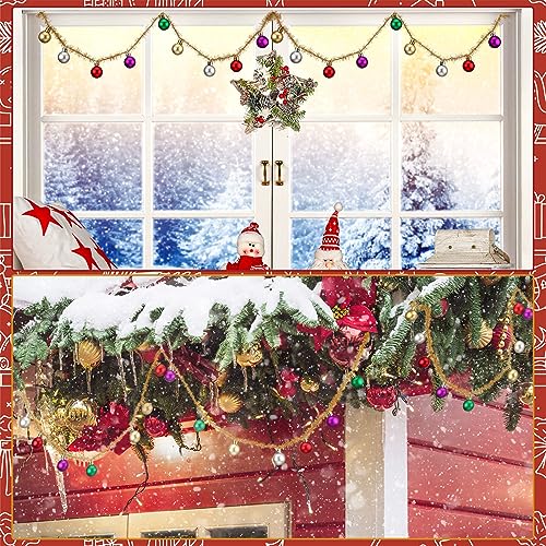 16ft Christmas Ball Garland Tinsel Decor for Holiday & Party Decorations