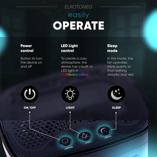 ELROTONEG Dehumidifier - Compact 35 OZ Water Tank for 300 sq. ft | Auto-Off, Sleep Mode & LED Lighting (Black)