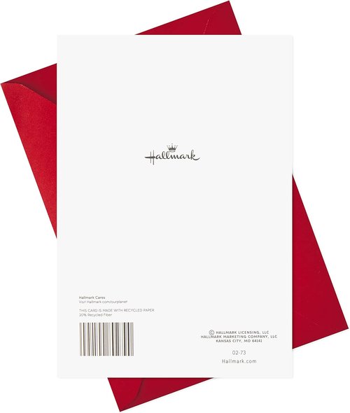 Hallmark Christmas Card - Thinking of You Design with Snowflakes | Perfect Holiday Greeting