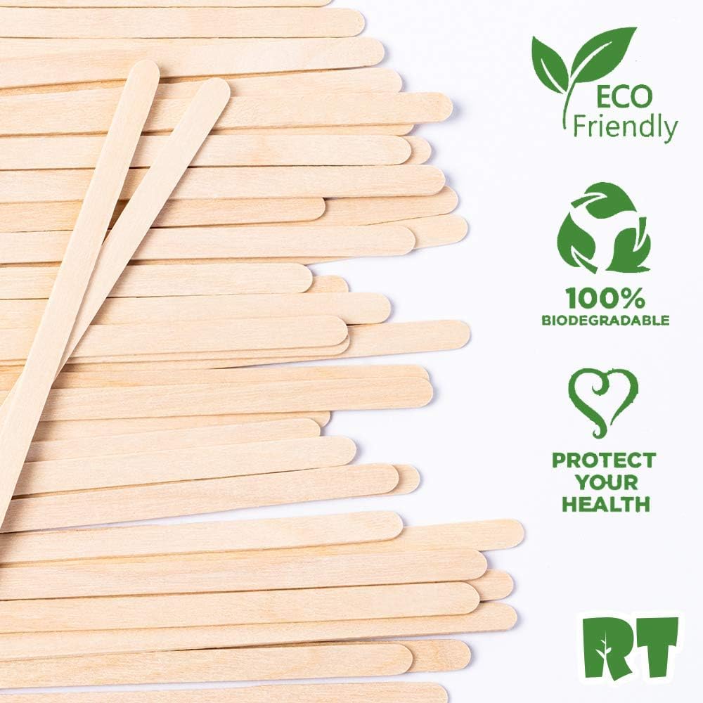 RT－Wooden coffee stirrer natural birch can be used for tea hot drinks and cold drinks the stirrer sticks 5.5"inch 1000 sticks packaging