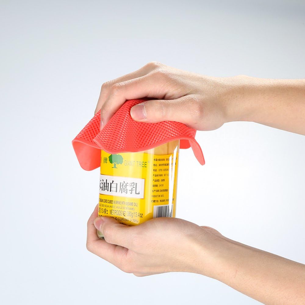 Otstar Jar Opener Gripper Pads - No-Slip Silicone Rubber for Weak Hands | 4-Piece Set