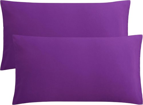 FLXXIE King Pillow Cases - Soft Microfiber Covers with Envelope Closure, 20x36, Purple | Wrinkle & Stain Resistant