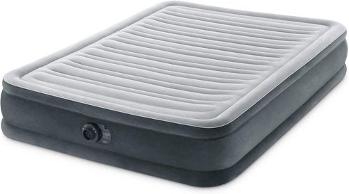 Intex Mid-Rise Air Mattress - Built-In Pump & Dura-Beam Deluxe Comfort | Full Size Portable Luxury Bed for Adults & Camping