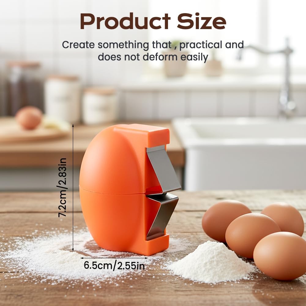 Skiennix Stainless Steel Egg Shell Opener - Multifunctional Cracker & Separator Tool | Orange