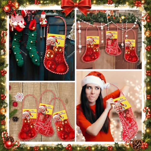 100 Pack Long Mesh Christmas Stockings Bulk 18 Inch Yellow Holiday Decor