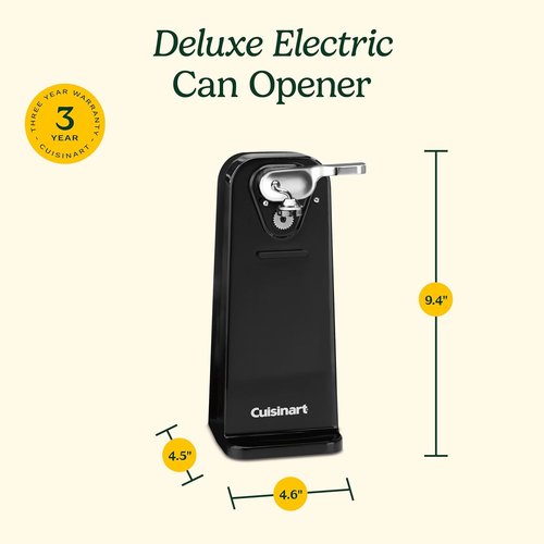 Cuisinart Electric Can Opener - One-Touch Operation with Magnetic Lid Holder | Easy Clean Design, Black