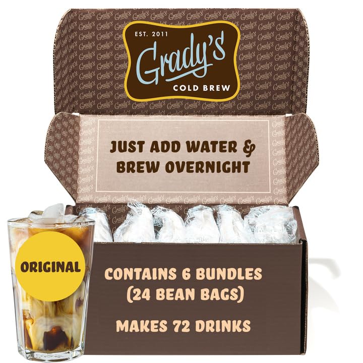 Grady’s Cold Brew Coffee & Chicory Pouches - Original 24 Count, 72 Drinks