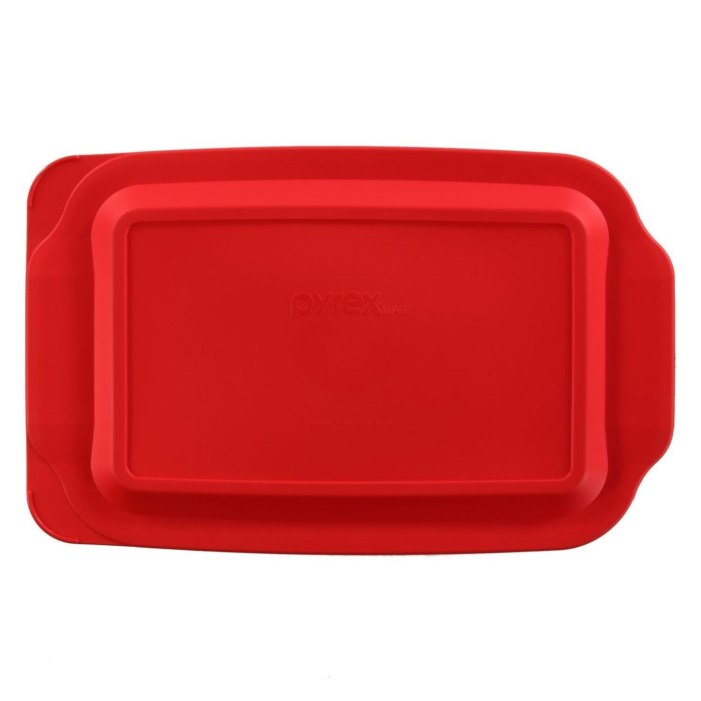 Pyrex (1) 233 3-Qt Rectangular Glass Baking Dish & (1) 233-PC Red Food Storage Lid – Clear Glass Bakeware – Perfect for Leftovers, Food Preparation and So much More - Made in the USA