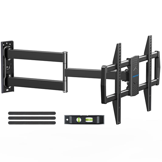 MOUNTUP Corner TV Wall Mount for Most 42-75 Inch TVs with 32” Long Extension, Long Arm TV Mount, Full Motion TVs Mount Swivel Articulating Mounts, MAX VESA 600x400mm, Holds up to 99 lbs