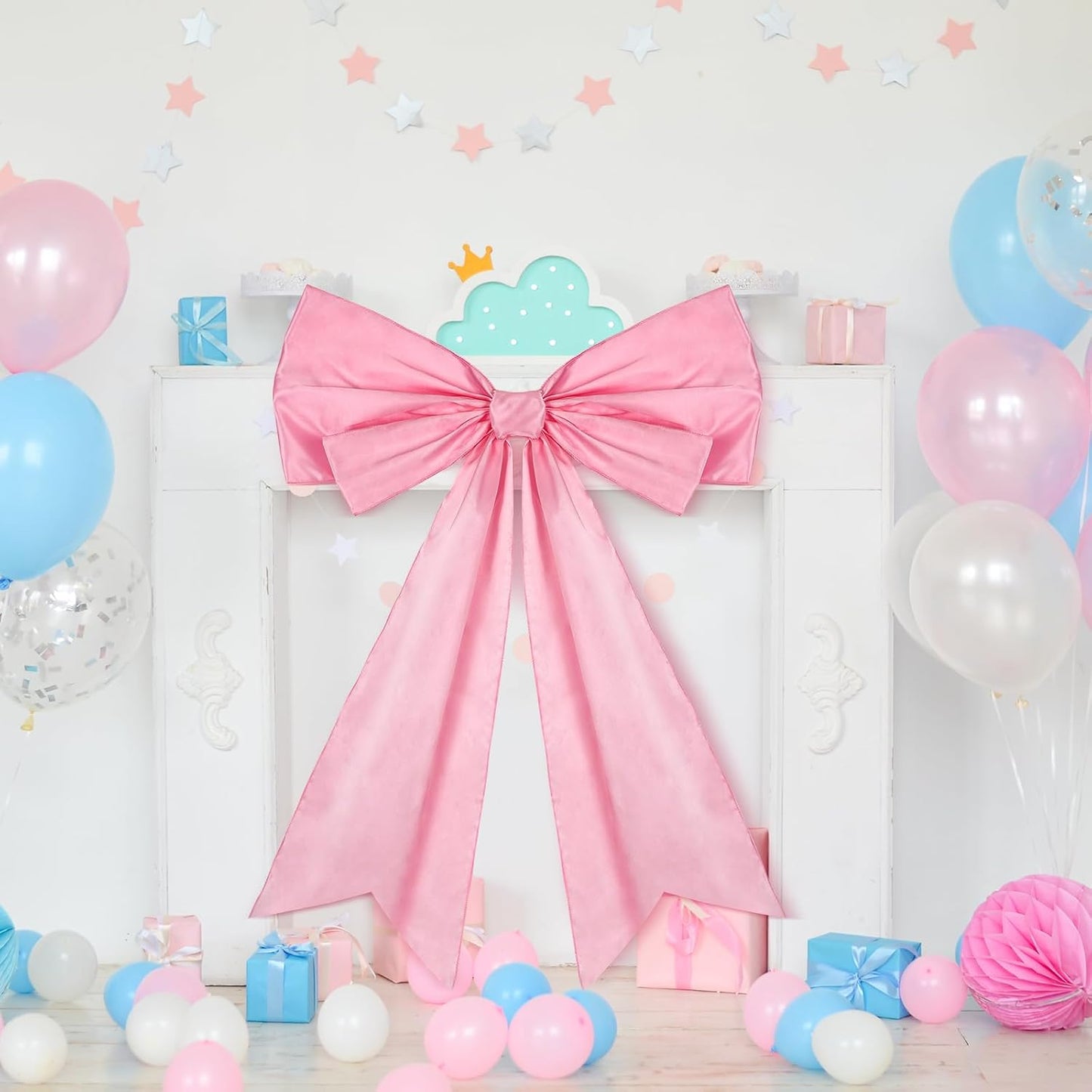 Skiennix Large Pink Coquette Bow - 27.6 x 21.7 Inches | Perfect for Birthday & Bridal Showers
