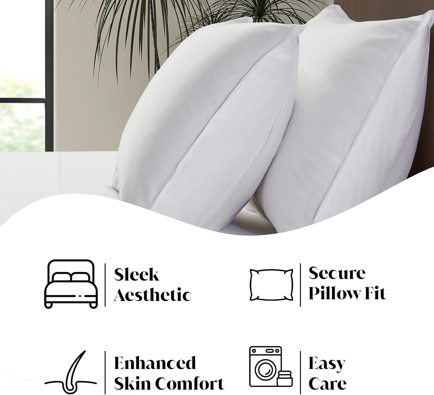 Luxury Bamboo Market King Size Bed Sheet Set - 100% Viscose Bamboo | Ultra Soft & Cooling | 17" Deep Pocket | Classic White