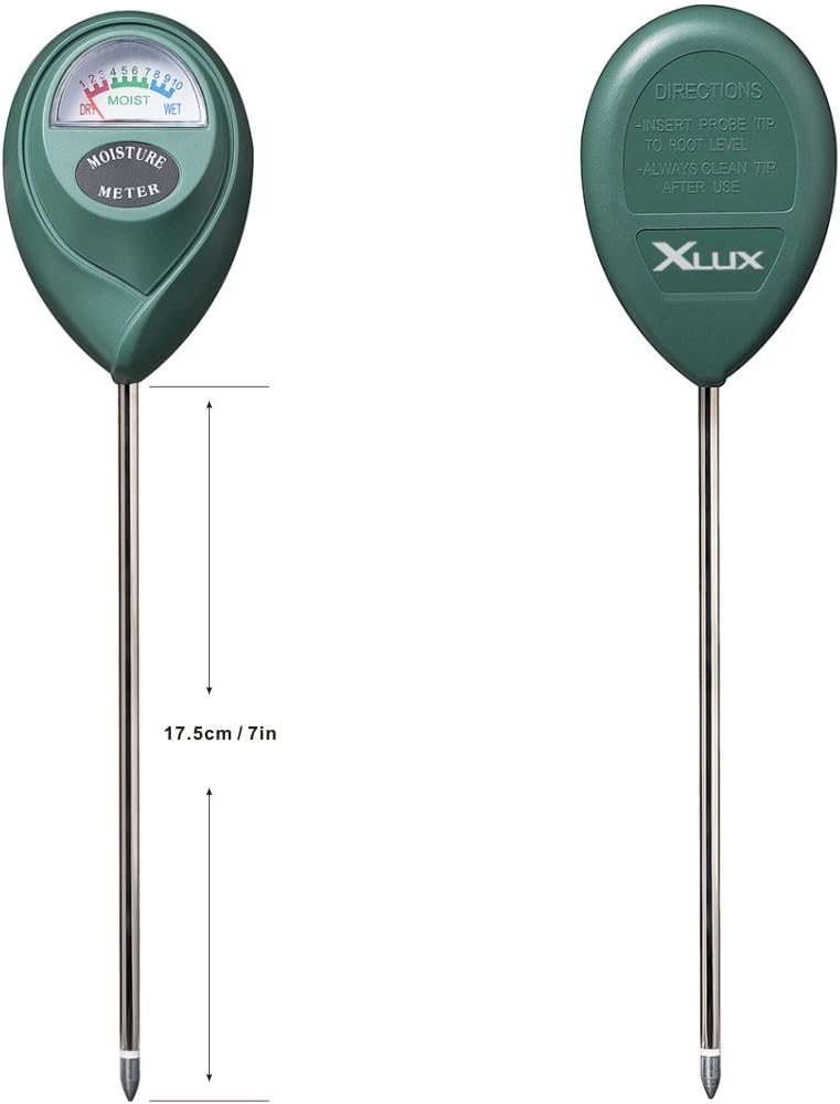 XLUX Soil Moisture Sensor Meter - Battery-Free Hygrometer for Gardening & Farming | 2-Pack