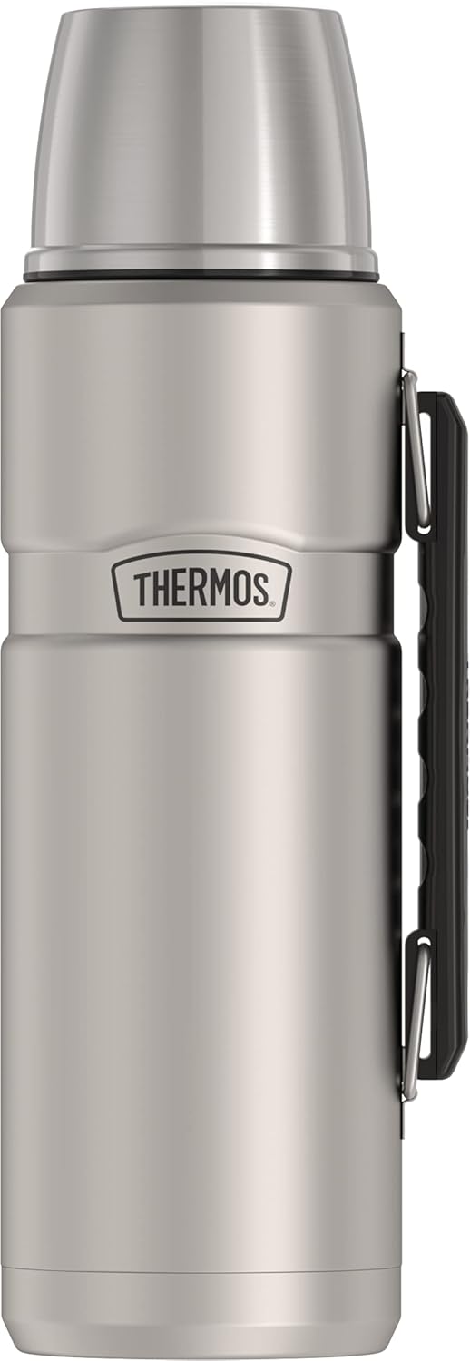 THERMOS Stainless King Vacuum-Insulated Beverage Bottle - 40 Ounce | Matte Stainless Steel Finish