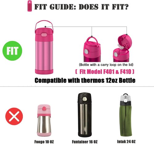 Greant 16 PCS Replacement Straws - Compatible with Thermos 12oz F401 & F410 Bottles | Essential Accessories