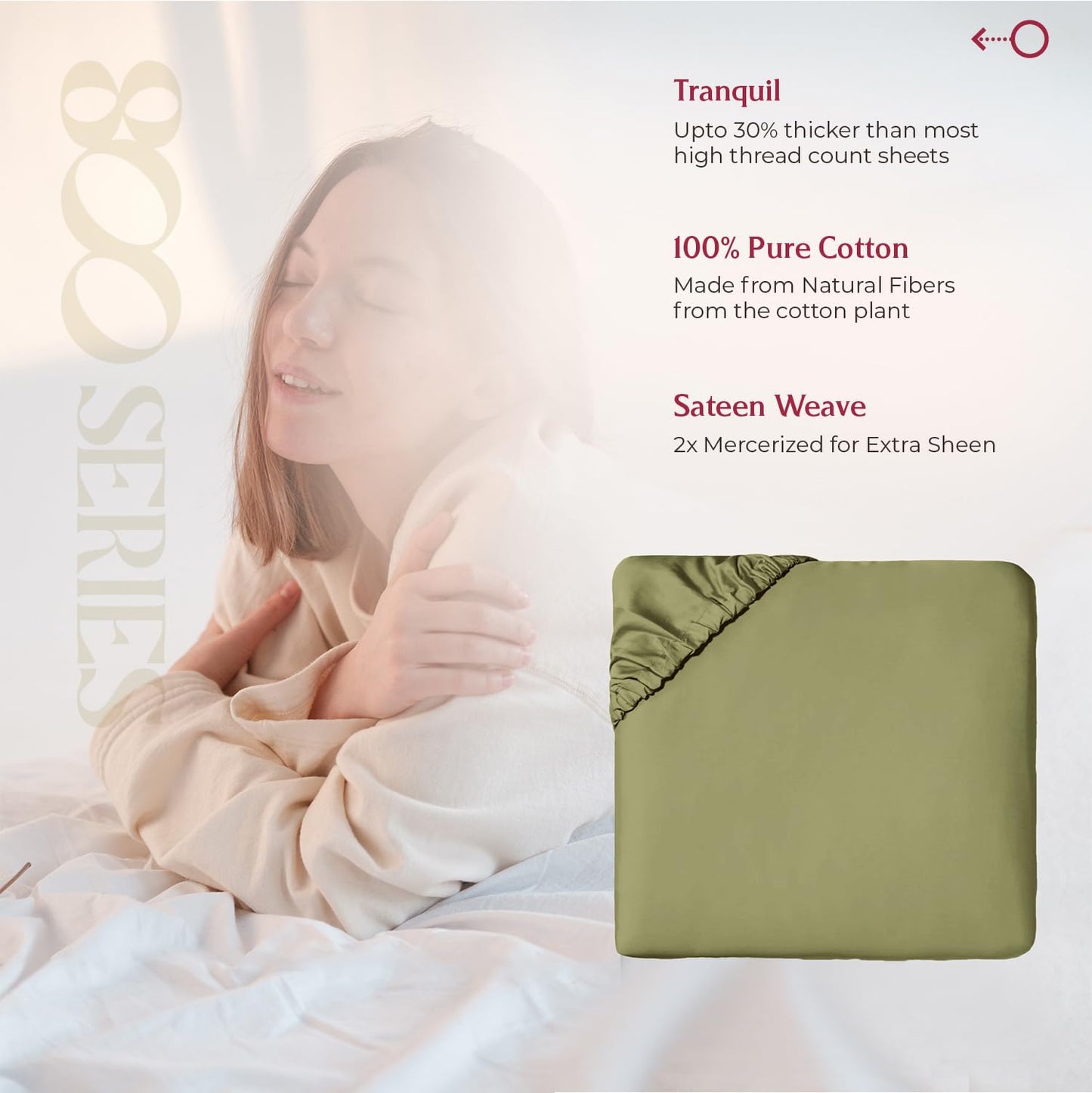 Mayfair Linen 100% Egyptian Cotton Deep Pocket King Fitted Sheet - Luxury 800 Series Tranquil Collection King Fitted Sheet Only (Sage Green), Soft Cooling Hotel Bottom Sheets, Fits Upto 18" Mattress