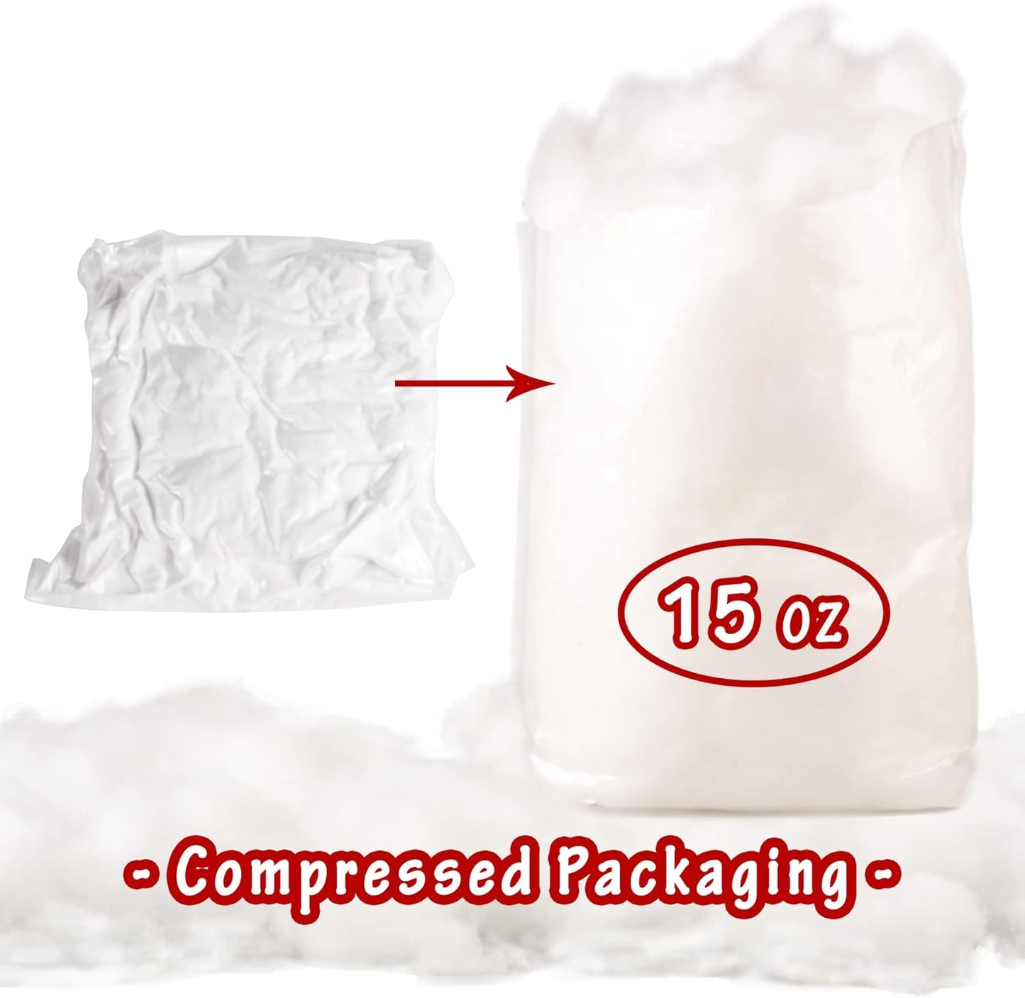 Skiennix Christmas Fake Snow Decor - 15oz Artificial Fluffy Snow for Winter Mantle & Holiday Displays