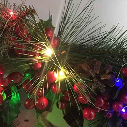 Luna gift Pack 2 Indoor Mini Starry String Lights, Battery-Operated Fairy Lights with Timer for Christmas Party Bedroom Decoration,50Count LEDs,18FT Silver Wire (Warm White)