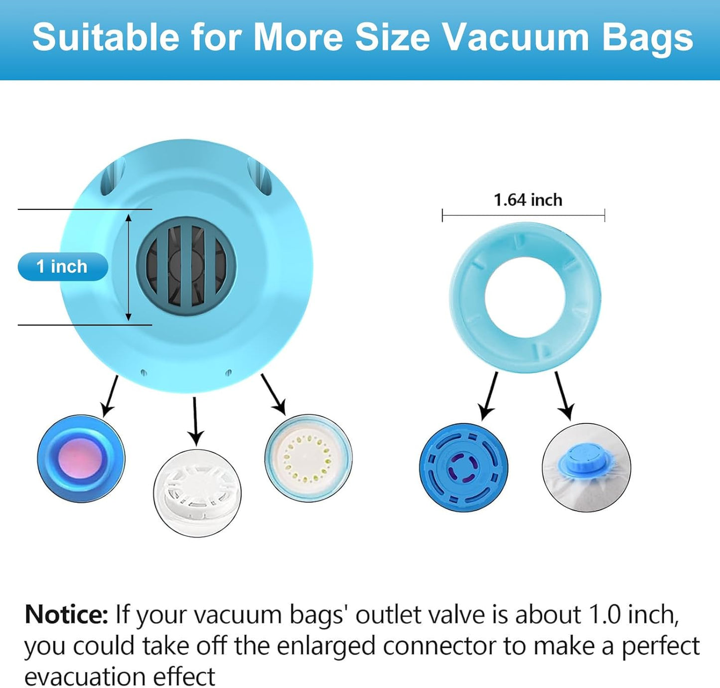 Skiennix Electric Vacuum Pump - Portable Storage Solution for Clothing & Bedding - Blue (No Bags)