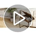 Hadulcet 28.5-Inch Tiltable TV Tray Table with Hidden Storage & Charging Station