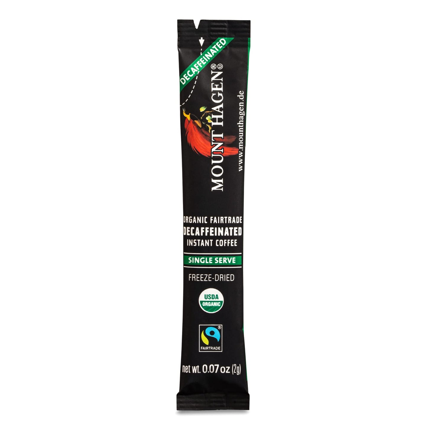 Mount Hagen 25 Count Single Serve Instant Decaf Coffee Packets - 2 pack | Decaffeinated Organic Medium Roast Arabica Beans | Eco-friendly, Fair-Trade [2 x 25 sticks/1.76oz/50g], Pack of 2