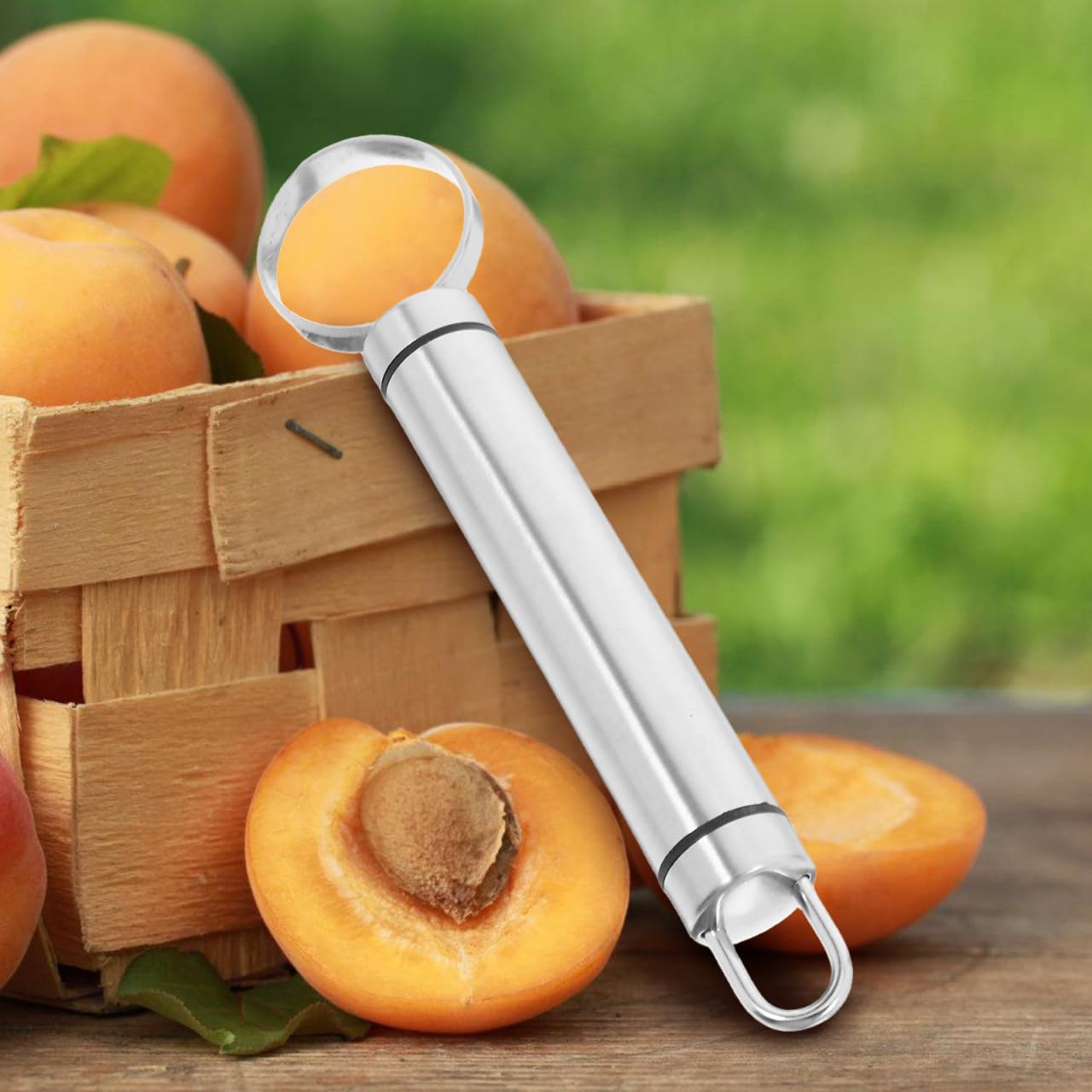 Hemoton 2 Pcs Fruit Core Removing Tools Stainless Steel Peach Corers Kitchen Utensils for Pear Bell Pepper Easy-to-Clean Kitchen Gadgets for Home Use