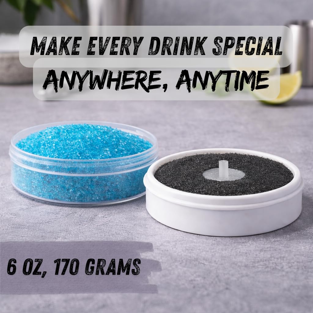 RoxiSpice Margarita Salt Rimmer Set (6 oz, Margarita Lime) Flavored Rimming Garnish for Cocktail Glasses, Complete System with Rim Dish and Wetting Sponge