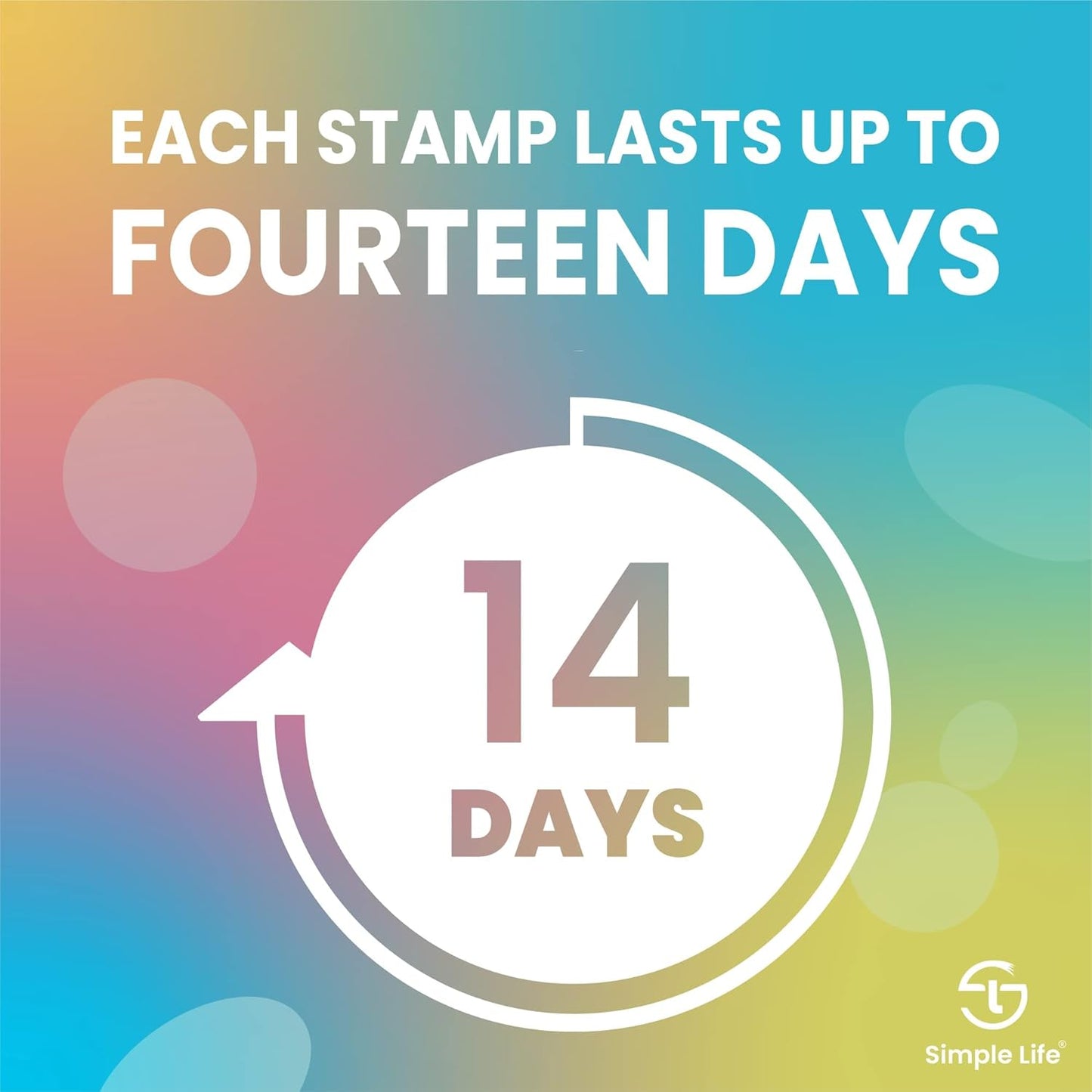Simple Life Toilet Gel Stamp - Fresh Flower Scented Anti-Limescale Cleaner | 32 Stamps for Long-Lasting Freshness