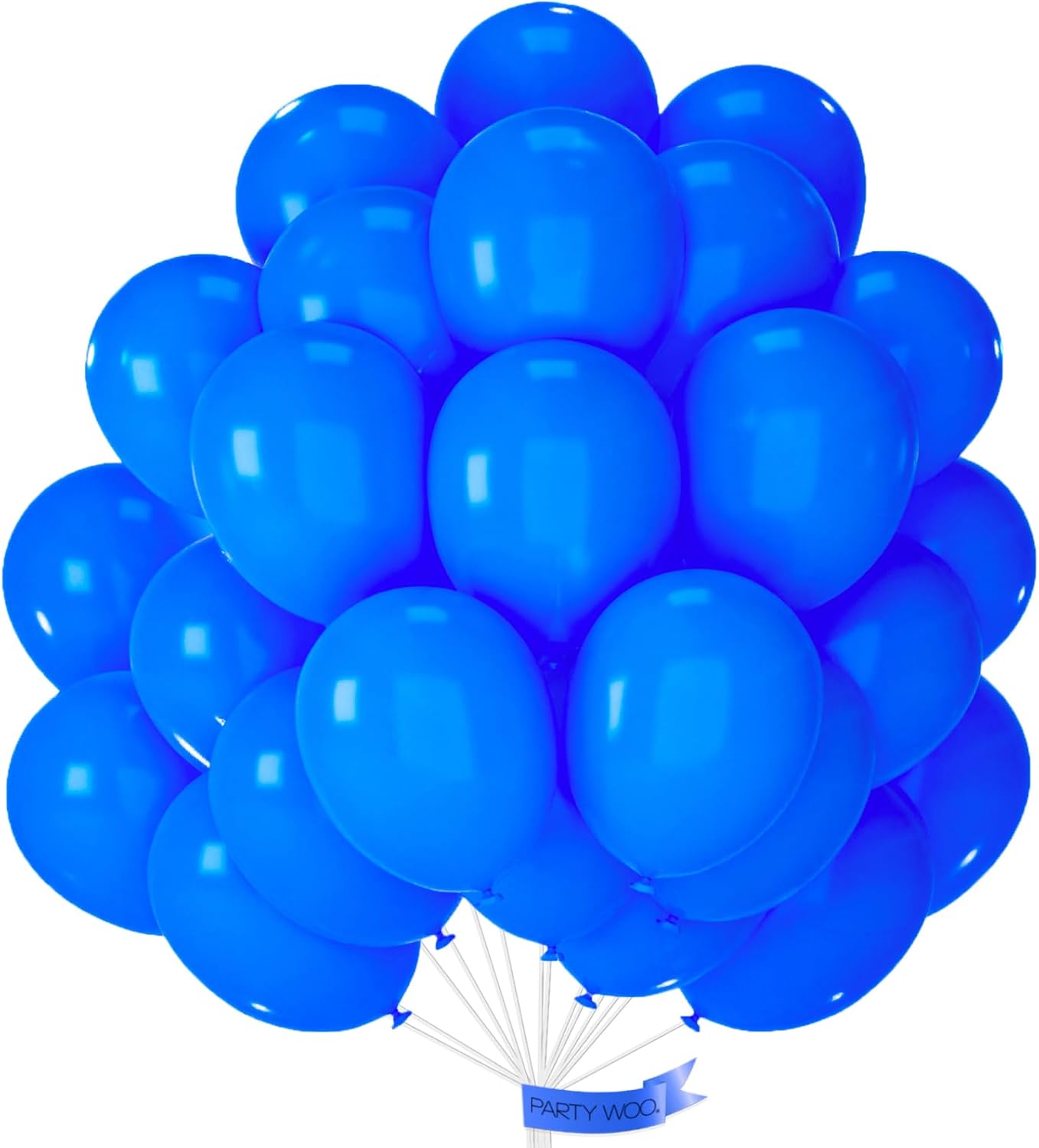 PartyWoo Royal Blue Balloons - 101 Pcs 12-Inch Dark Blue Latex for Weddings, Showers & Parties
