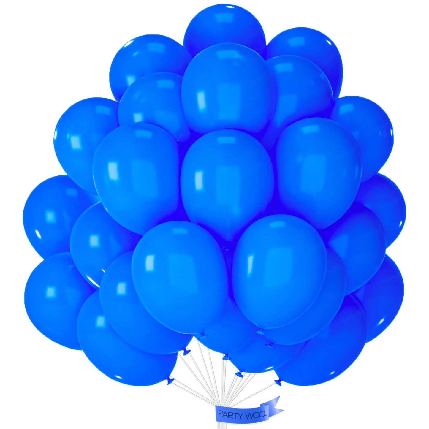 PartyWoo Royal Blue Balloons 101pcs of 12 Inch Dark Blue Latex Balloons for Wedding Baby Shower Gender Reveal Anniversary Graduation Under The Sea Men Birthday Bachelorette Party Decorations Blue-Y5