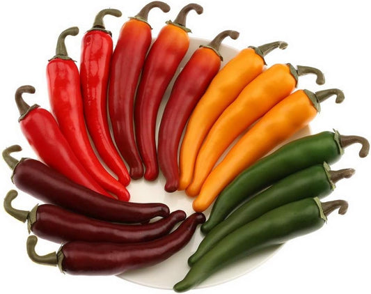 15pcs Lifelike Artificial Pepper Decorations for Home & Kitchen Table Display