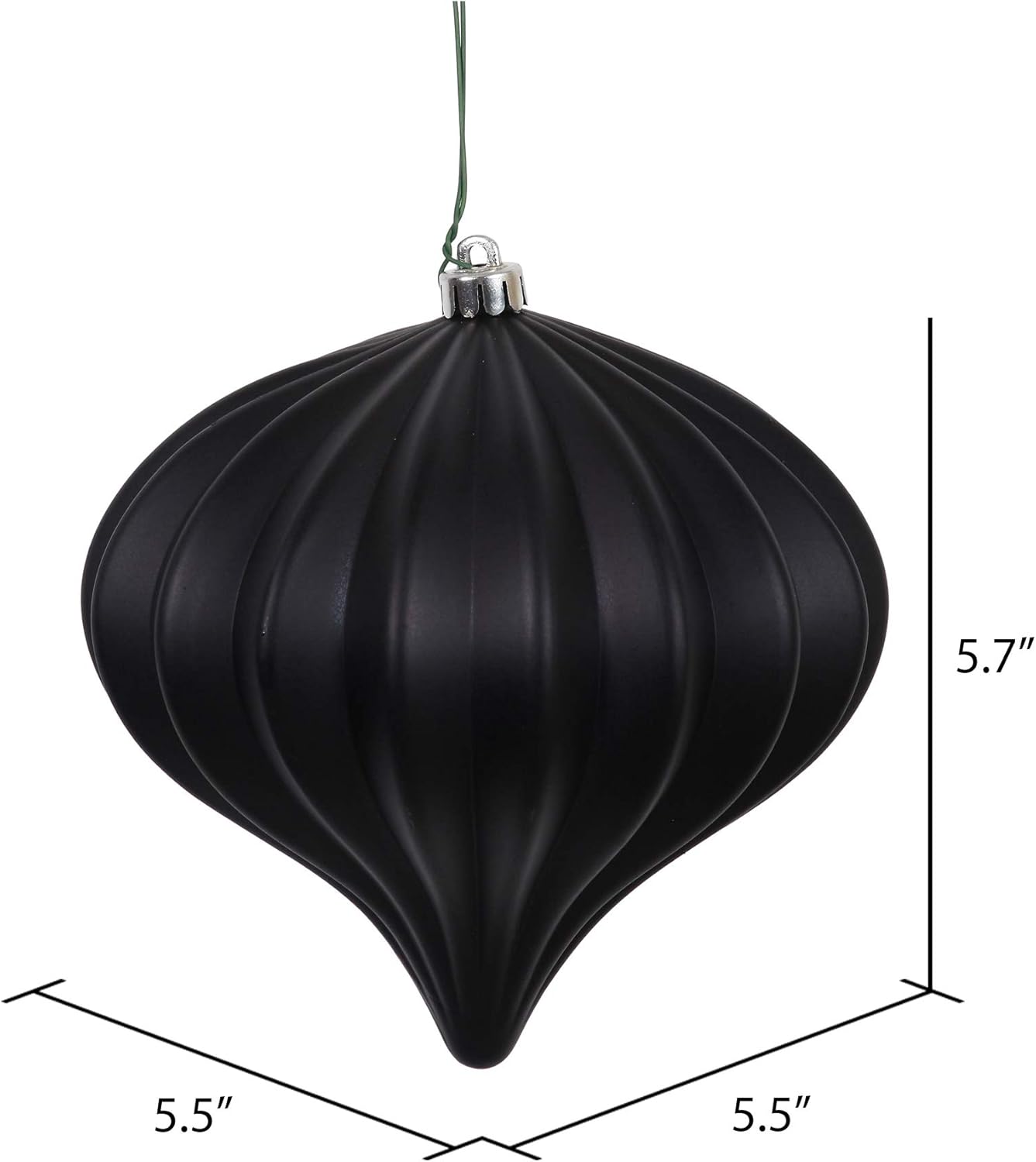 Burnished Orange Matte Onion Christmas Ornaments - UV Treated, Set of 3 by Vickerman