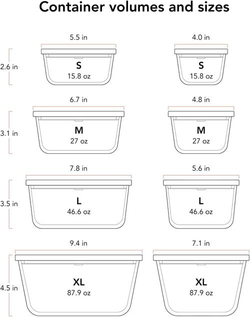 Airhood Vacuum Food Storage Container Set - Electric Pump + 4 Borosilicate Glass Containers | Keeps Food Fresh 5X Longer | BPA-Free & Stackable