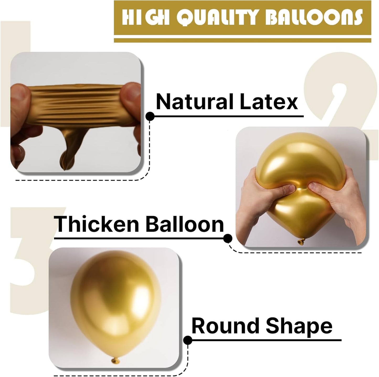 PartyWoo Gold Balloon Arch Kit - 85pcs in Various Sizes for Birthday, Wedding, & Baby Shower Decor