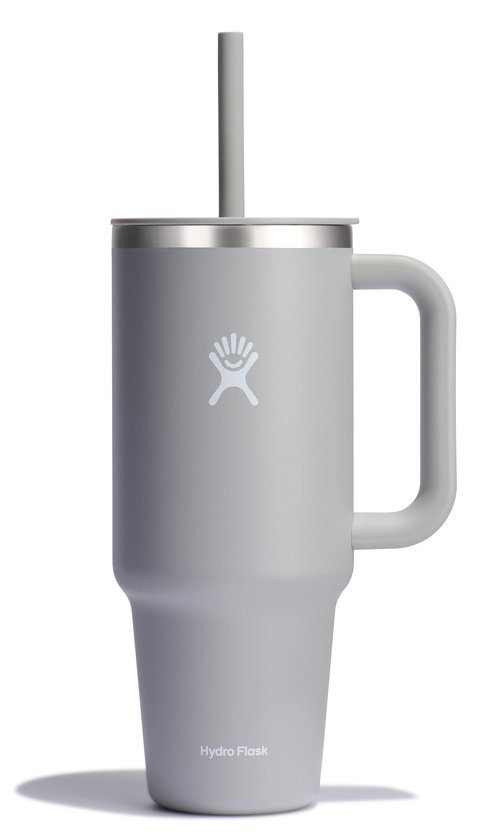 Hydro Flask 40 Oz Travel Tumbler with Handle, Lid and Straw - Insulated Stainless Steel in 40 Oz Birch