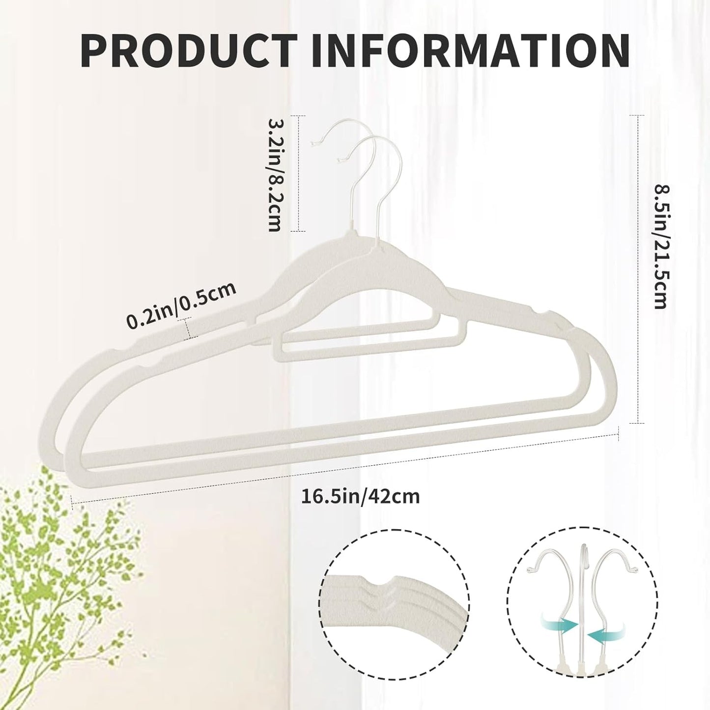 Skiennix Velvet Hangers - 30 Pack Ultra Slim Non-Slip Felt Coat Suit Hangers | Space-Saving 360° Swivel Hook