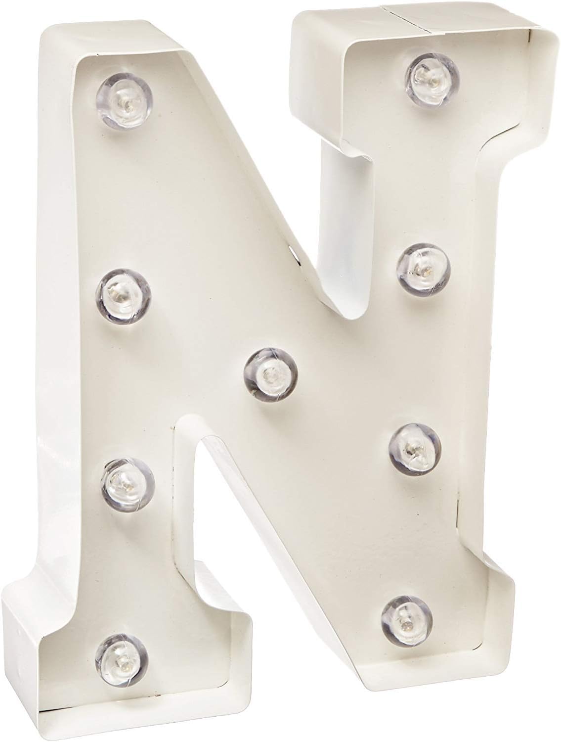 Silver Metal Marquee Letter J - 9.87” Tall Galvanized Decor for Events & Home
