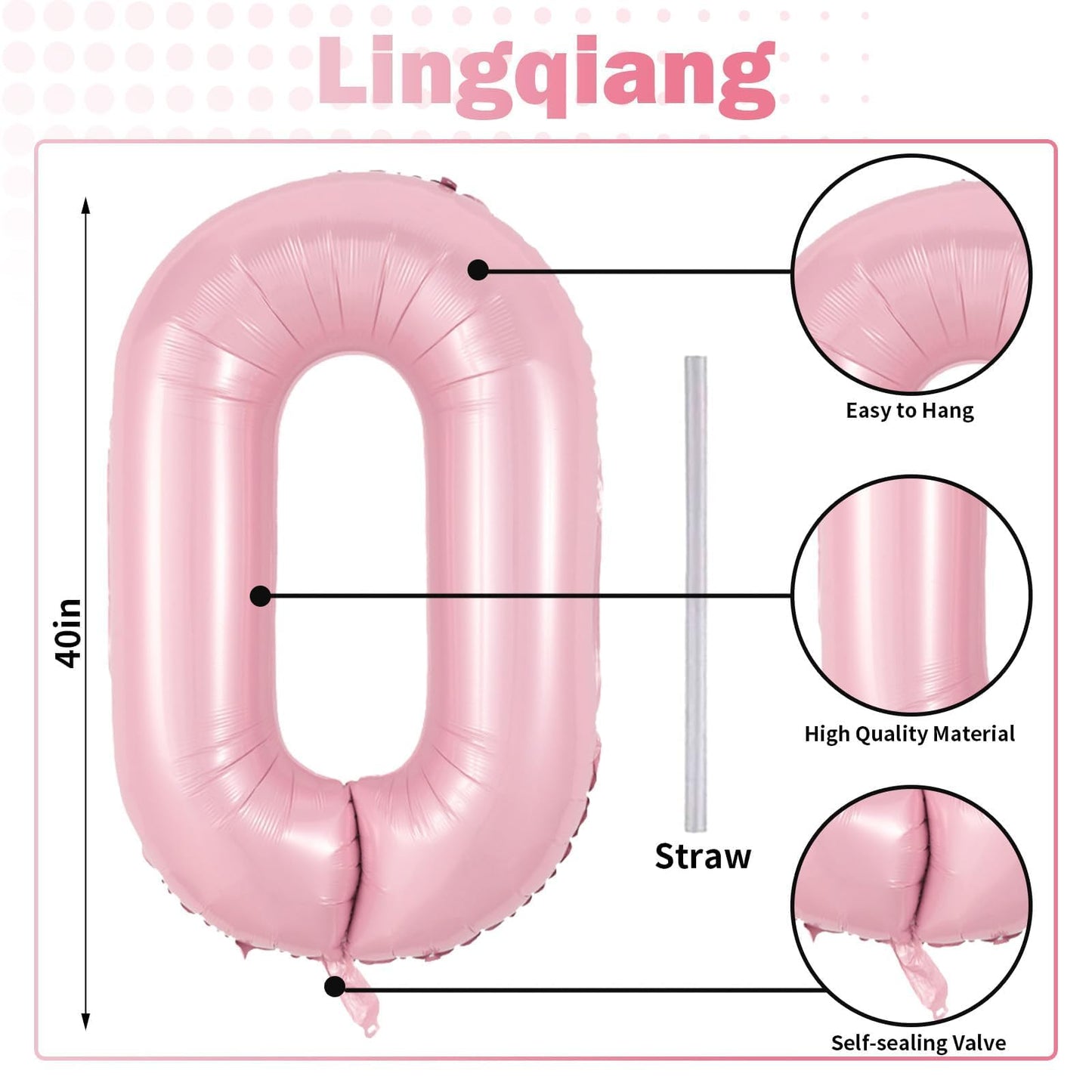 40" Balloon Letter A Pastel Pink, Large Foil Pink Letter Balloons Set A - Z for Girls, Light Pink A Helium Balloons for Women Birthday Anniversary Graduation New Year Party Decoration Supplies