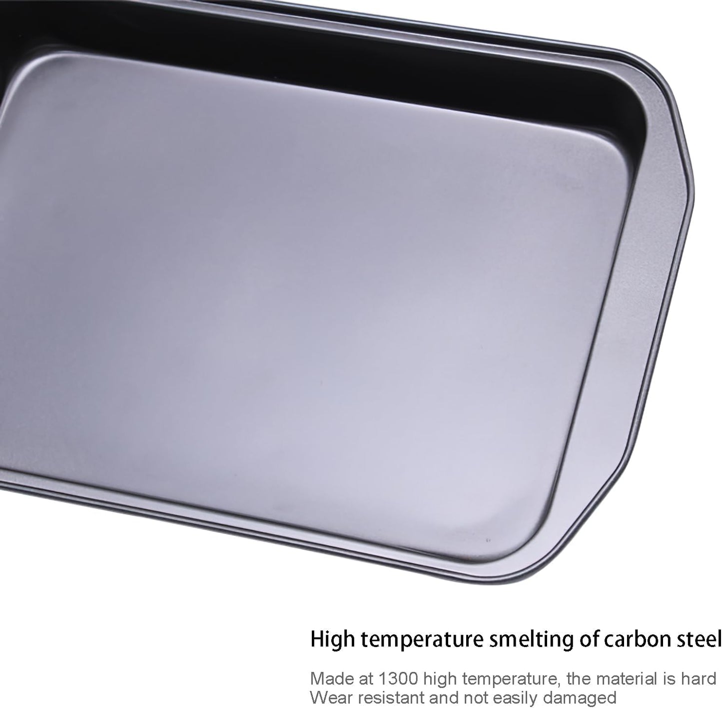 Skiennix Large Rectangular Baking Pan - Non-Stick Carbon Steel Cake Mold | 17 Inches