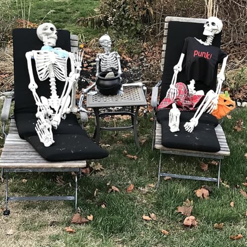 5.9FT Life Size Skeleton with Movable Joints - Halloween Full Body Decor, 1 Pack