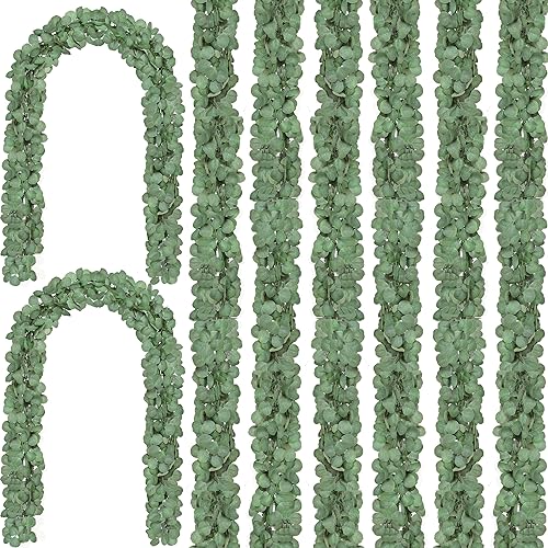 CQURE 252Ft Eucalyptus Garland - Artificial Greenery Wreath for Wedding & Home Decor