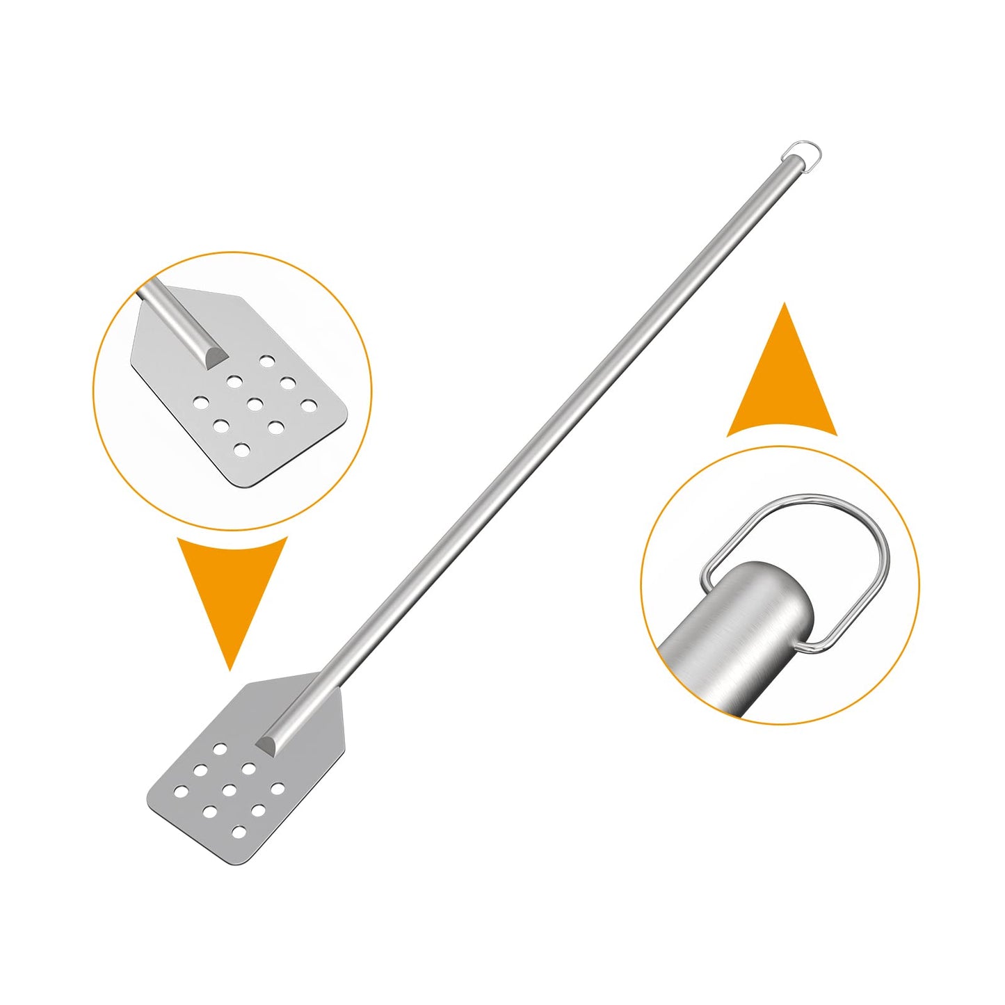 42 Inch Crawfish/Crab Boil Mixing Stir Paddle Accessories for Stockpots and Fry Pots,Stainless Steel Mash Paddle