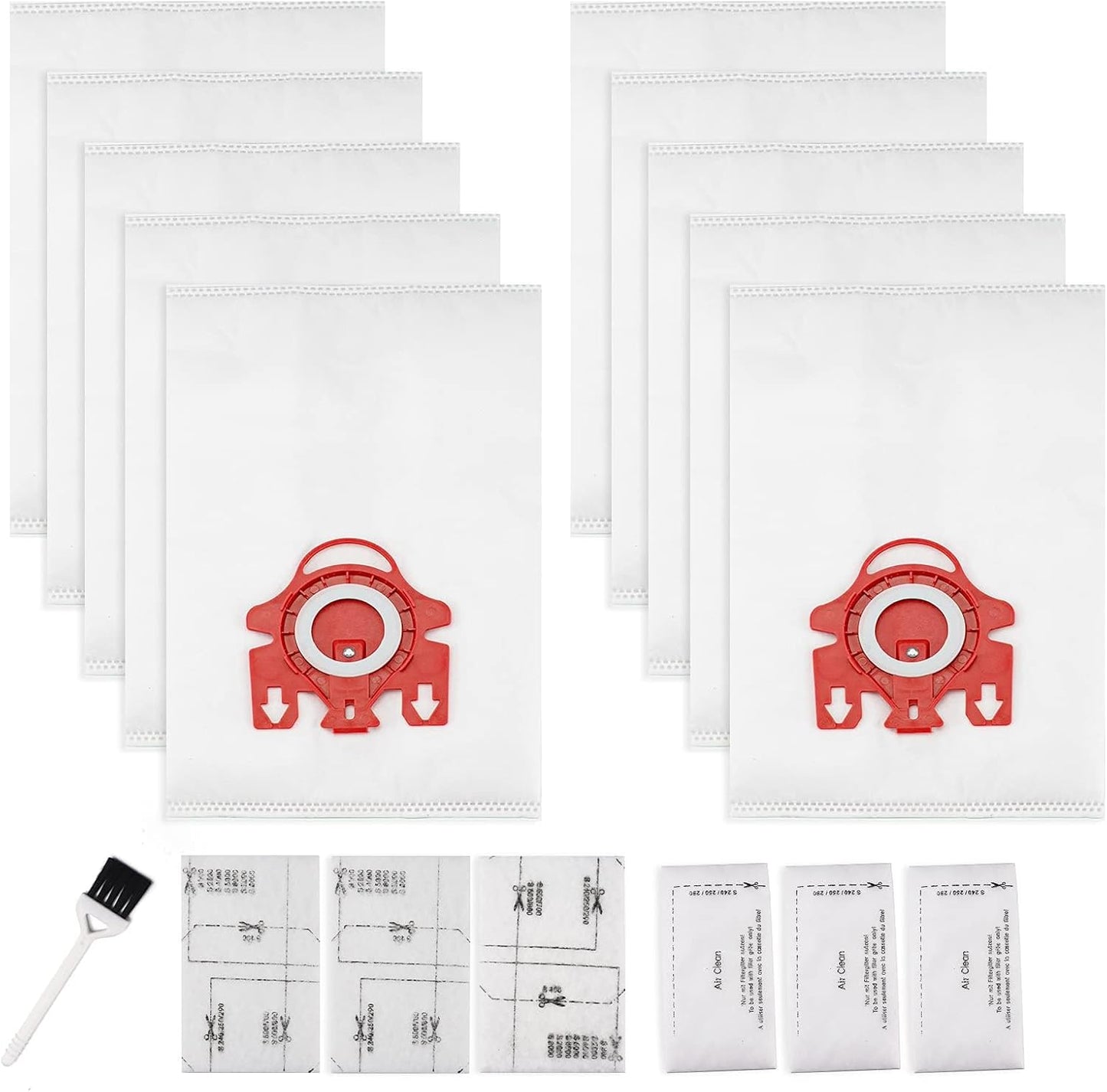 Miele 3D Airclean Dust Bags - Replacement for FJM Vacuum Models | Pack of 10 with Filters