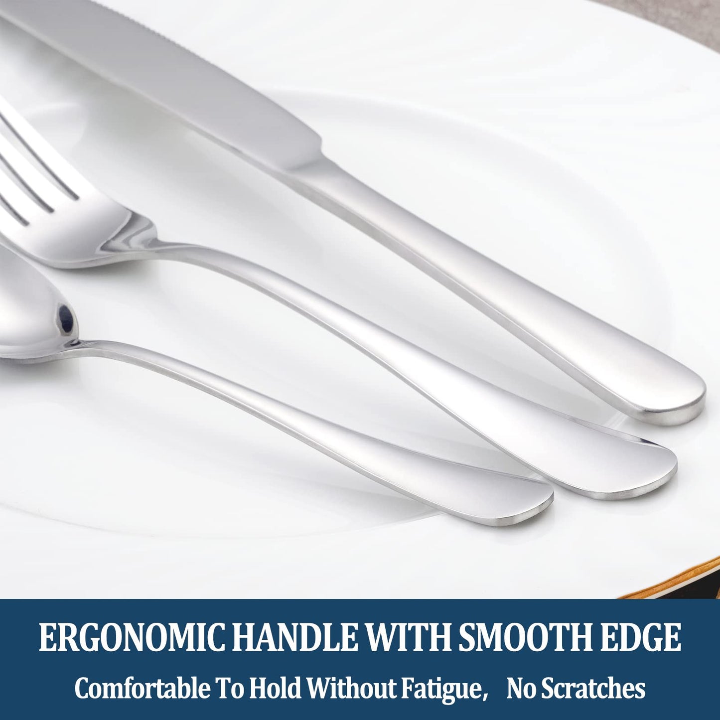32 Piece Dinner Forks Set, Food-Grade Stainless Steel Silverware Forks, Cutlery Fork, Metal Fork for Home, Kitchen or Restaurant, Mirror Polished, Dishwasher Safe - 8 Inch
