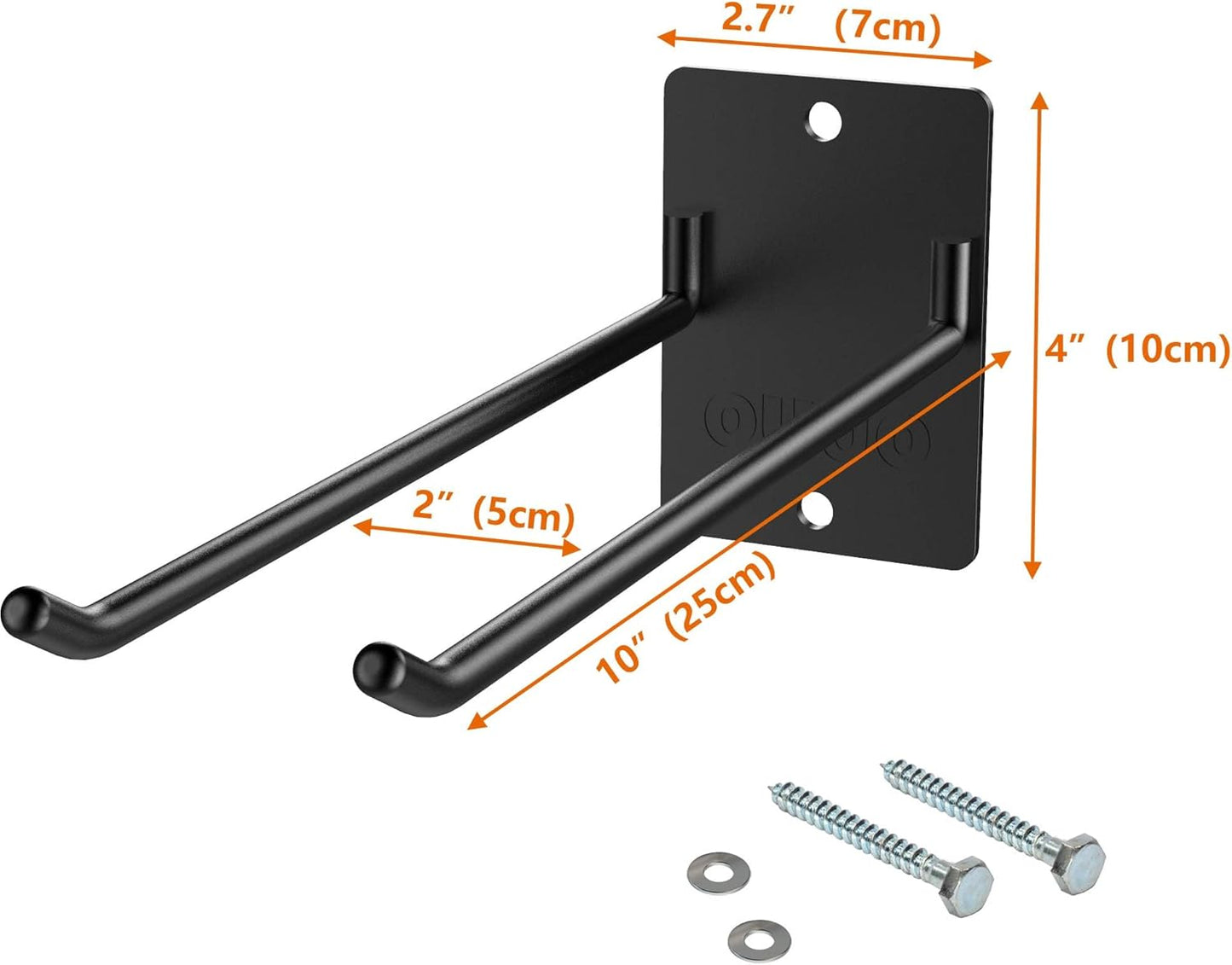 Skiennix Garage Storage Organizer - Heavy-Duty Solid Steel Wall Hanger for Tools | 4 Pack Yard Mount Hooks