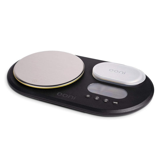 Ooni Dual Platform Digital Scales - Digital Baking Cooking Scales - Digital Kitchen Food Scales - LCD Display with Batteries - Ooni Pizza Oven Accessories