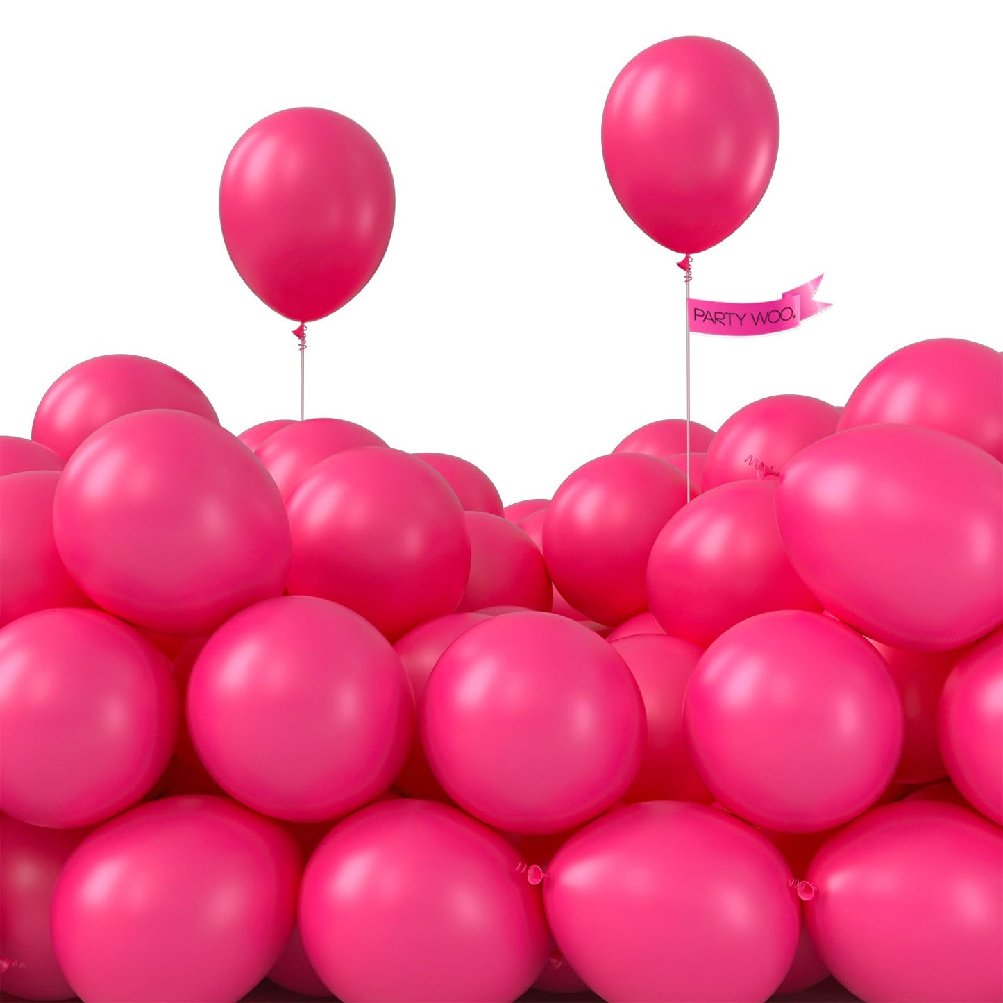PartyWoo Hot Pink Balloons 50 pcs 5 Inch Small Mini Dark Pink Magenta Fuchsia Latex Balloons for Wedding Baby Shower Gender Reveal Valentine's Day Bachelorette Birthday Party Decorations Pink-Y12