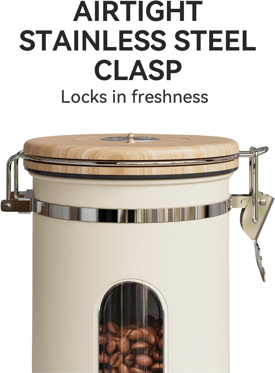 OlarHike 144QT Lockable Storage Bin - Durable Organization Solution | Includes 22oz Cream Coffee Canister